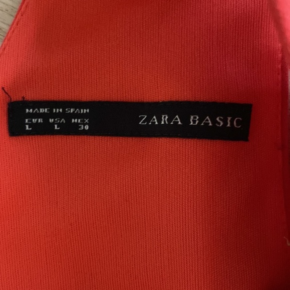 Zara Orange Sleeveless Dress Mid-Length - Picture 9 of 9
